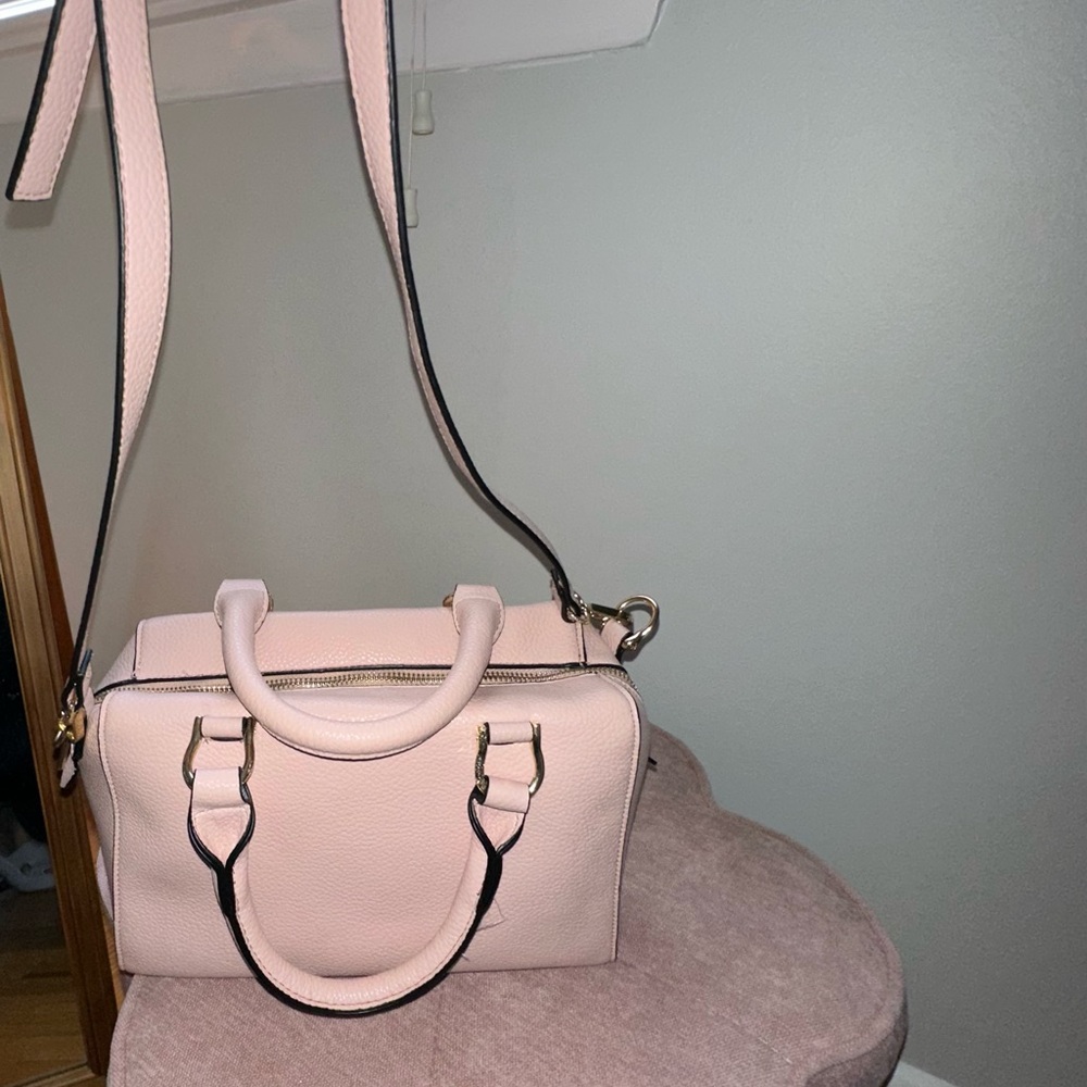 Chic Pink Satchel with Structured Design